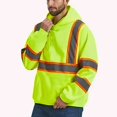 thumbnail image 2 of Radyan High Visibility Reflective Long Sleeve Safety Hoodie - 6 Pack, 100% Polyester, Size: Adult, 2 of 5