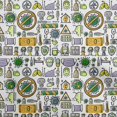 thumbnail image 1 of oneOone Silk Tabby Mustard Yellow Fabric Medical Doodle Craft Projects Decor Fabric Printed By The Yard 42 Inch Wide, 1 of 4