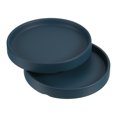thumbnail image 1 of Unique Bargains Plant Pot Saucer 5 Inch, Ceramic Round Flower Tray for Indoor, Dark Blue 2 Pack, 1 of 6