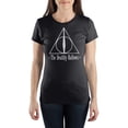 thumbnail image 1 of Harry Potter The Deathly Hallows Logo T-Shirt Noir pour Femme T-Shirt Shirt-Grand, 1 of 2