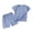 Blue, variant on Kid Boys Girls Solid Pyjamas Children Sleepwear Clothes Kids Pajamas Cotton Nightwear Baby Pajamas Sets Toddler Clothing Suits