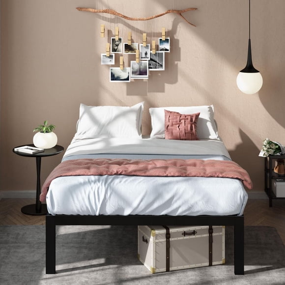 ZINUS Lorrick 18 inches Metal Platform Bed Frame / Mattress Foundation / Easy, Bolt Free Assembly