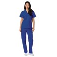 thumbnail image 4 of Adar Universal Unisex Scrub Set - Unisex V-Neck Scrub Top & Tapered Drawstring Scrub Pants, 4 of 7
