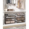 thumbnail image 2 of SONGMICS Stackable Shoe Rack, 4-Tier Shoe Storage Organizer, Hold up to 16 Pairs, Black, 2 of 5