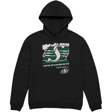 CFL Saskatchewan Roughriders Grunge BG Black X-Large Hoodie