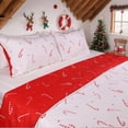 thumbnail image 2 of HITIME 100% Polyester Printed Christmas Duvet Cover Set - Queen Size 3 Piece Lightweight & Breathable Bedding Set, Soft Microfiber Comforter Cover with Zipper Closure, Christmas Classical, 2 of 8