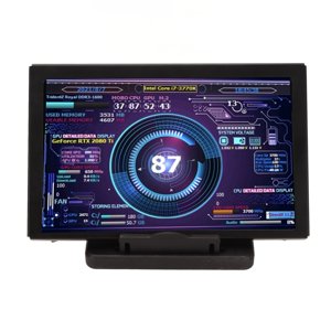Moniteur de temps d'ordinateur, réglable en luminosité PC Affichage du panneau de capteur 5inch IPS pour Linux