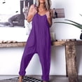 thumbnail image 1 of zanvin Pantalon pour Femmes, Combinaison Décontractée Ample et en Vrac avec Poches pour Femmes Grande Taille, Combinaison Mode, Pantalon Salopette en Coton et Lin, Combinaison Ample Décontractée, 1 of 5