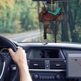 thumbnail image 1 of Wzzjkit Flat Western Saddle Cowboy Flat Pendant Car Rearview Mirror Backpack Accessories Pendant, 1 of 6