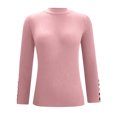 thumbnail image 5 of Pisexur Pull Col Roulé pour Femmes Couleur Unie Pulls Courts pour Femmes Tunique Pull Tricoté pour Femmes Décontracté Manches Longues Pulls d'Automne Pull Col Rond Hauts, 5 of 5
