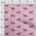 thumbnail image 1 of oneOone Polyester Lycra Fabric Branch & Bird Block Printed Fabric 1 Yard 56 Inch Wide, 1 of 4