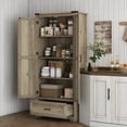 thumbnail image 2 of HOMCOM 69" Tall Kitchen Storage Cabinet with Adjustable Shelves, Grey, 2 of 10
