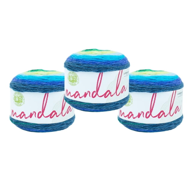 Lion Brand Yarn Mandala Multicolor Light DK Acrylic 3 Pack Yarn
