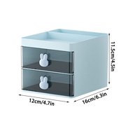 Kitchen Organizers and Storage Desk Organizer with 2 Drawers, Pink Plastic Desk Storage Box, Mini Desktop Organization for Office Supplies Kitchen Organizers and Storage