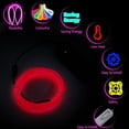 thumbnail image 3 of Portable Battery Pack Neon Lights Strip, Neon Wire Light 4 Dynamic Lighting Modes Flexible Long Lasting 4PCS Pink 16.4ft Length  for Handcraft Projects, 3 of 7