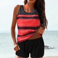 thumbnail image 3 of Women With Shorts Athletic Bathing Suits Racerback Tank Tops Swimwear, 3 of 3