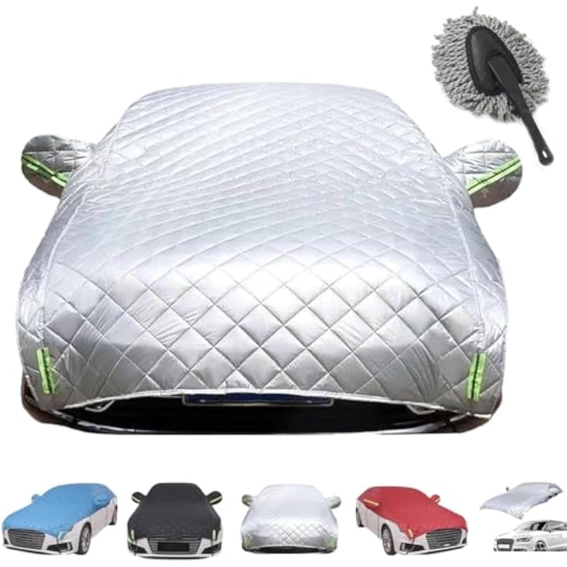 Hail Protector Car Cover, Car Blanket for Hail, 2025 Upgraded Hail Car Cover, Car Cover Hail Protection Padded, Car Cover Waterproof All Weather for Sedan/SUV/MPV/Hatchback (Silver, Hatchback)