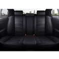 thumbnail image 3 of Maidao Car Seat Covers Leather Full Set for Jeep for Commander 2005-2010 5 Seats Compatible Airbag Water Resistant Front Rear Cushion Protector with Pillow and Headrest Black, 3 of 5