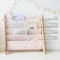 thumbnail image 4 of 3 Sprouts Recycled Fabric Kids Book Rack Storage Bookshelf Organizer in Pale Pink for Ages 3+, 4 of 13