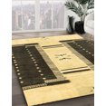 thumbnail image 2 of Ahgly Company Tapis d'Intérieur Carrés Abstraits Brun Foncé, Tapis de Zone Abstraits, 4 Pieds Carré, 2 of 6