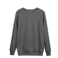 thumbnail image 4 of Yuyuzo Hauts d'Automne pour Femmes Chandails à Col Rond Manches Longues Chandail Uni à Enfiler T-Shirts Coupe Ample, 4 of 4