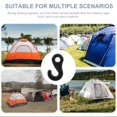 thumbnail image 3 of Dosaele 10 Pcs Pom Plastic Outdoor Hooks Canopy Tent Question Mark Light Ground Nail Wind Rope Connection Pom9 10pcs (black) up, 3 of 6