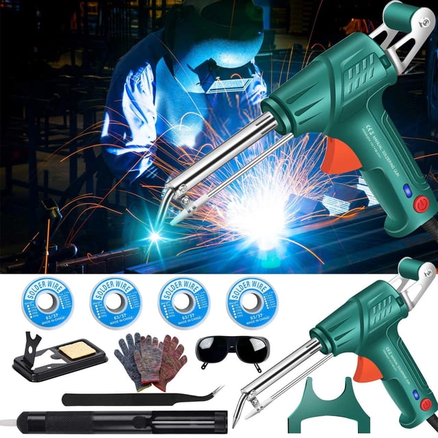 Sales Today Clearance! Handheld Soldering Gun 110V with Light - Multifunctional Semi-Automatic Soldering Iron, 60W Soldering Tool, Electric Soldering Machine for DIY & Repair Work