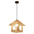 thumbnail image 2 of segolike Woven Bamboo Pendant Lighting Fixture, Aesthetic Hand-made Pendant LED Light for Room, 2 of 9