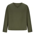 thumbnail image 3 of GigrtiJin Mens Long Sleeve T-Shirt Casual Fall V Neck Solid Color Tops Blouses Plus Size Basic Pullover Undershirt, 3 of 6