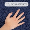 thumbnail image 3 of Hitime Soft Chenille Bath Rug Mat 16x24 Quick Dry Machine Washable Bathroom Runner - Ultra Absorbent Non-Slip Backing - Navy, 3 of 10