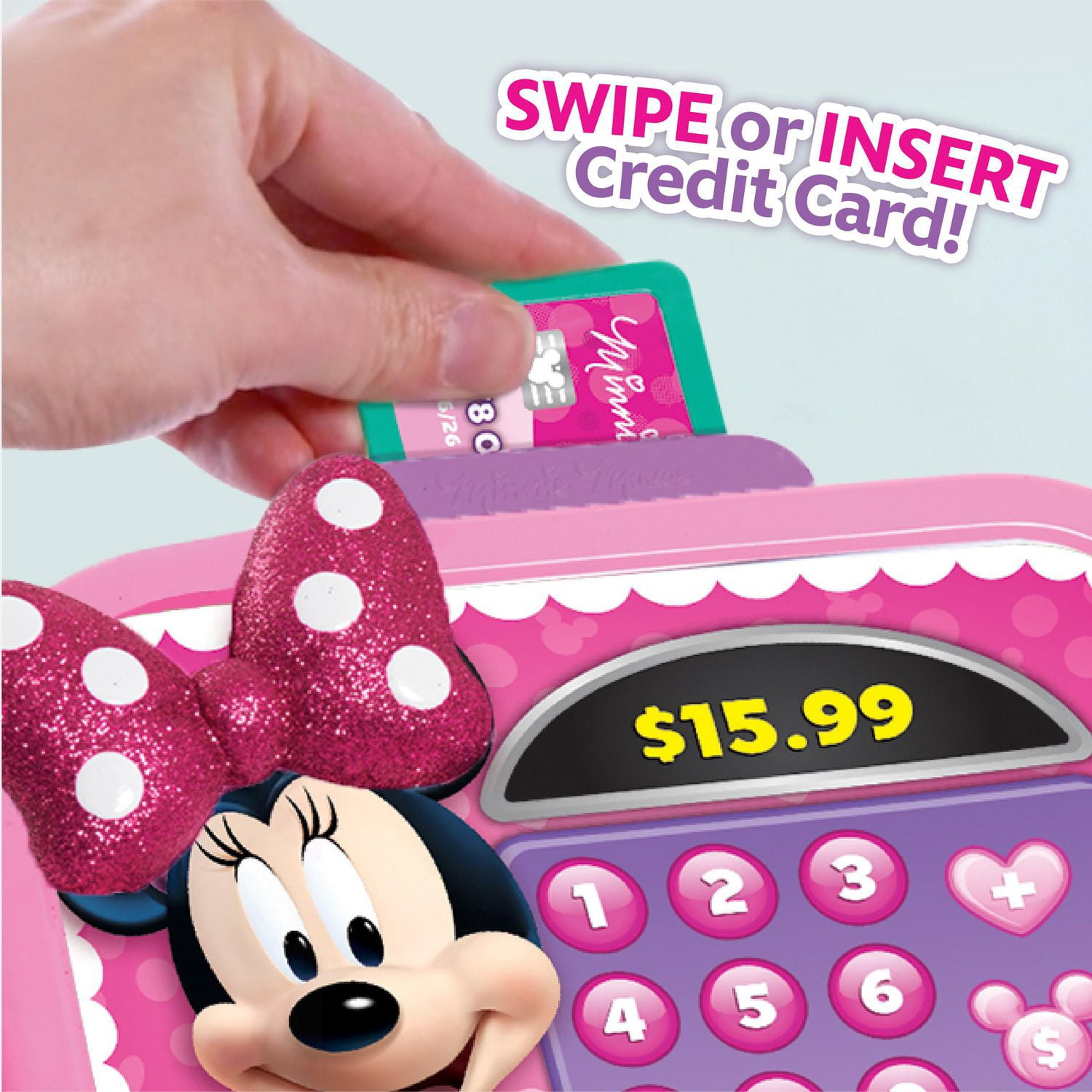Caisse enregistreuse Minnie Mouse de Disney Junior avec fonctions sonores, jeux d’imitation et déguisements, jouets pour enfants de 3 ans et plus par Just Play