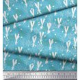 thumbnail image 2 of Soimoi Cotton Voile Fabric Leaves,Floral & Rabbit Cartoon Decor Fabric Printed Yard 42 Inch Wide, 2 of 3