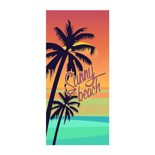 Cartoon Print Bath Towel - Quick-Dry Microfiber Swimming Towel, Active Design for Kids and Adults, Beach & Pool Essentials