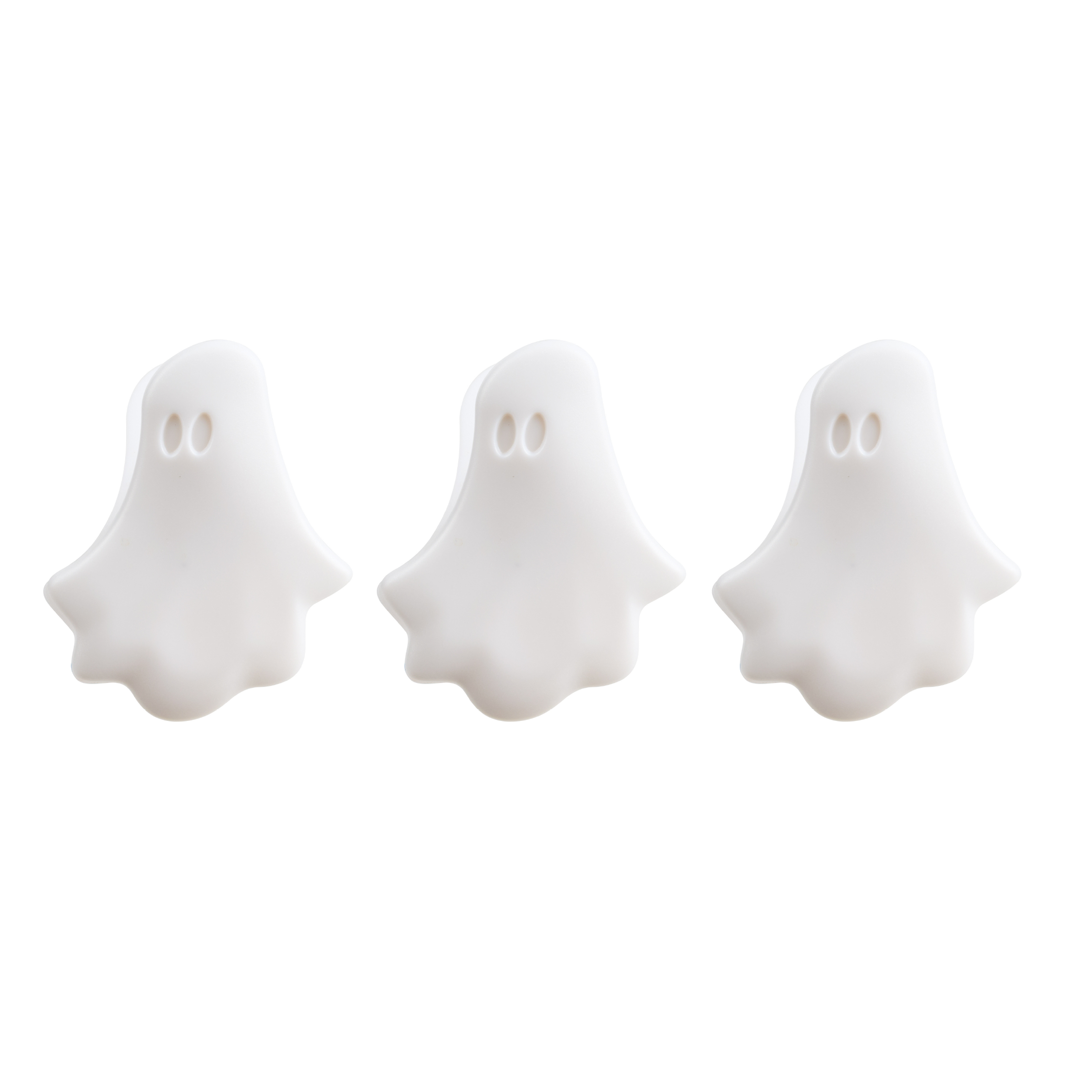 Ensemble de 3 Pinces à sac Tout-Pour-Célébrer, en forme de Fantômes, Blanc