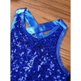 thumbnail image 4 of Hansber Robe de Danse Jazz Latine pour Filles Sequins Dos Ouvert Justaucorps de Ballet Performance de Scène Bleu Royal 8, 4 of 6