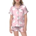 thumbnail image 1 of 2025 Pyjama à Pieds Chaud Imprimé pour Pâques Pyjama Robe à Boutons à Manches Courtes pour s Haut Short Pyjama de Maison Ensemble Peignoir, 1 of 4