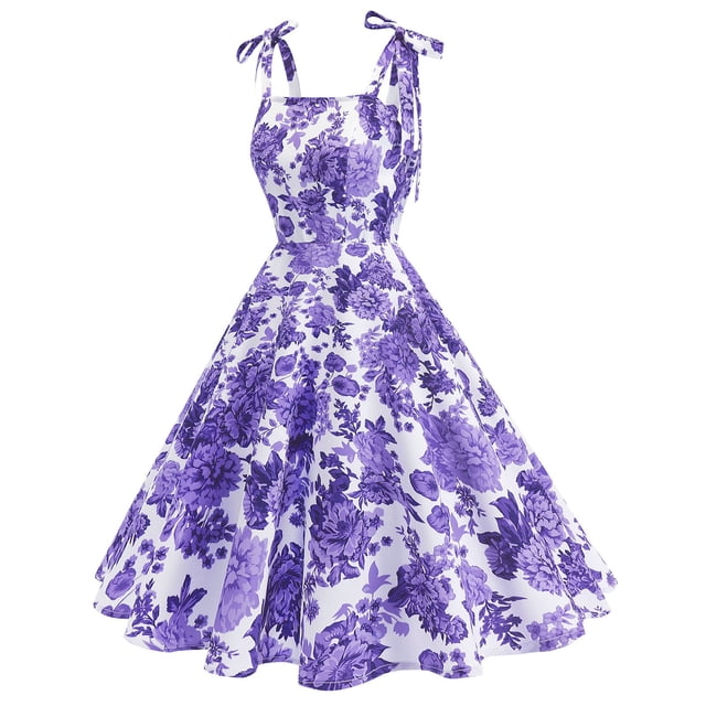 Ovzne Robes pour Femmes 2025 Robe Femme Robe Parent-Enfant Style Floral Nœud Robe Camisole Robe Imprimée Liquidation