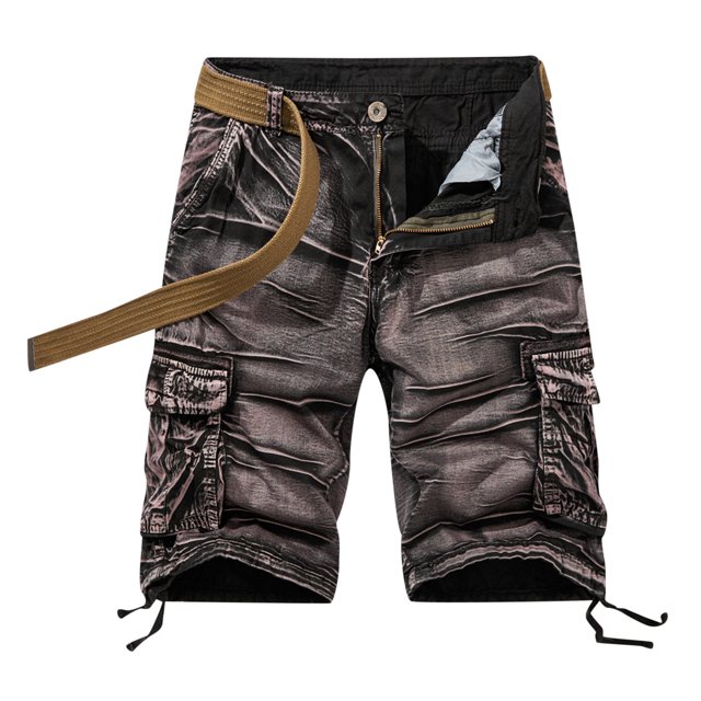 Diufon Men's Athletic Shorts Drawstring Waisted Outdoor Sport Shorts Spring Summer Hiking Shorts with Pockets