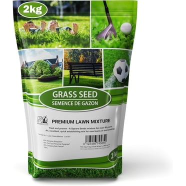 Eco Solutions Graines de Gazon de Qualité Supérieure - Mélange Éprouvé et Prouvé depuis 40 Ans, Option Économique pour Nouvelles Pelouses, Sursemis, Zones Ensoleillées et Ombragées - Graines de Gazon pour Pelouse Canada (2 kg)