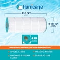 thumbnail image 3 of Hurricane HF8316-01 Cartouche de Filtre Avancée pour Piscine et Spa, Remplacement, Blanc, 3 of 7