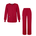 thumbnail image 1 of Adar Universal Women's Scrub Set - Warm-Up Scrub Jacket and Elastic Pull-On Pants, 1 of 5