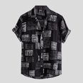 thumbnail image 2 of Kcodviy Chemise Habillée pour Homme Décontractée à Rayures Imprimées une Manche Manche Courte Boutonnée Col Rabattu Chemise Habillée pour Homme Blouse Décontractée Chemise Boutonnée Chemises Thermiques pour Homme Longue Boutonnée, 2 of 6