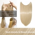 thumbnail image 2 of 20” Invisible Wire Hair Extensions Miracle Secret Fish Line Hairpieces Silky Straight Synthetic hair, 2 of 4