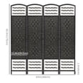 thumbnail image 3 of HOMCOM 5.6ft Folding Room Divider, Freestanding Privacy Screen for Bedroom, 3 of 10