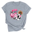 thumbnail image 1 of Meichang T-Shirts de la Saint-Valentin pour Femmes, T-Shirts Graphiques Amusants avec Amour, Hauts pour Femmes à Manches Courtes, Col Rond, T-Shirts de Printemps, 1 of 2