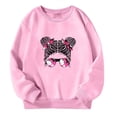 thumbnail image 3 of YOUSNH Chandails pour Enfants Chandails d'Automne et d'Hiver à Lettres Imprimées Col Rond Manches Longues Hauts Chandails à Capuche pour Filles Rose 5-6 Ans, 3 of 6