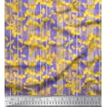 thumbnail image 1 of Soimoi Poly Georgette Fabric Stripe & Buttercup Floral Printed Fabric 1 Yard 52 Inch Wide, 1 of 3