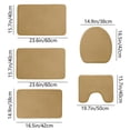 thumbnail image 2 of zanvin Bathroom Rug, Memory Foam Bath Mat 5 Set Bathroom Rugs for 5 Pcs Toilet Mats Universal Soft Comfortable Water Absorption Non-Slip Thick Machine Washable Easy Dry Dark Color, 2 of 5