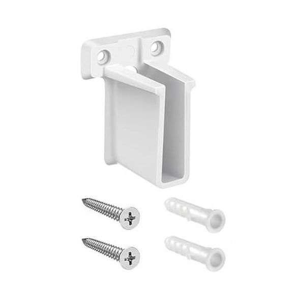 Wire Shelf End Bracket Set Wall Mount Closet Shelving Hardware Includes Screws Replacement Heavy Duty Corner Storage Organizer, 6.6 cm, White