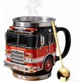thumbnail image 1 of Fire Rescue Mug – for The Bravest Among Us, Handcrafted Fire Rescue Car Coffee Mug, Ultimate Fires Rescues Mug, Kitchen and Desktop Decoration, Unique Gift Fireman, 1 of 6